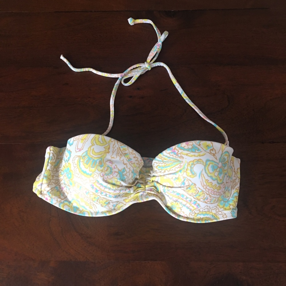 VS small bandeau underwire yellow gold bikini top